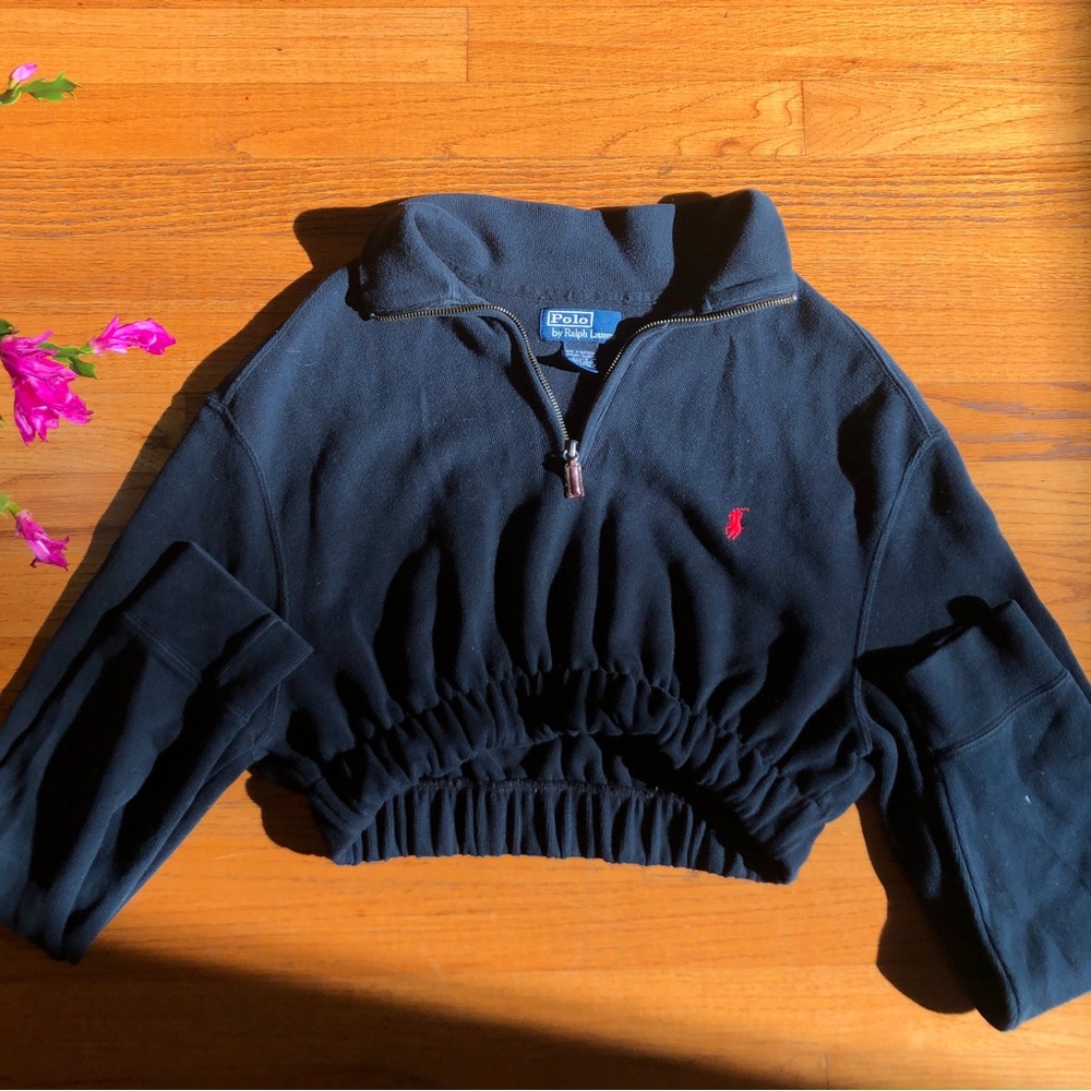 Urban Outfitters Cropped Recycled Polo Quarter-zip